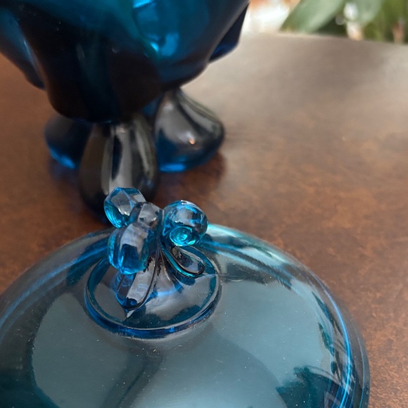 Vintage MCM Viking Glass Candy Jar - Picture 3 of 14